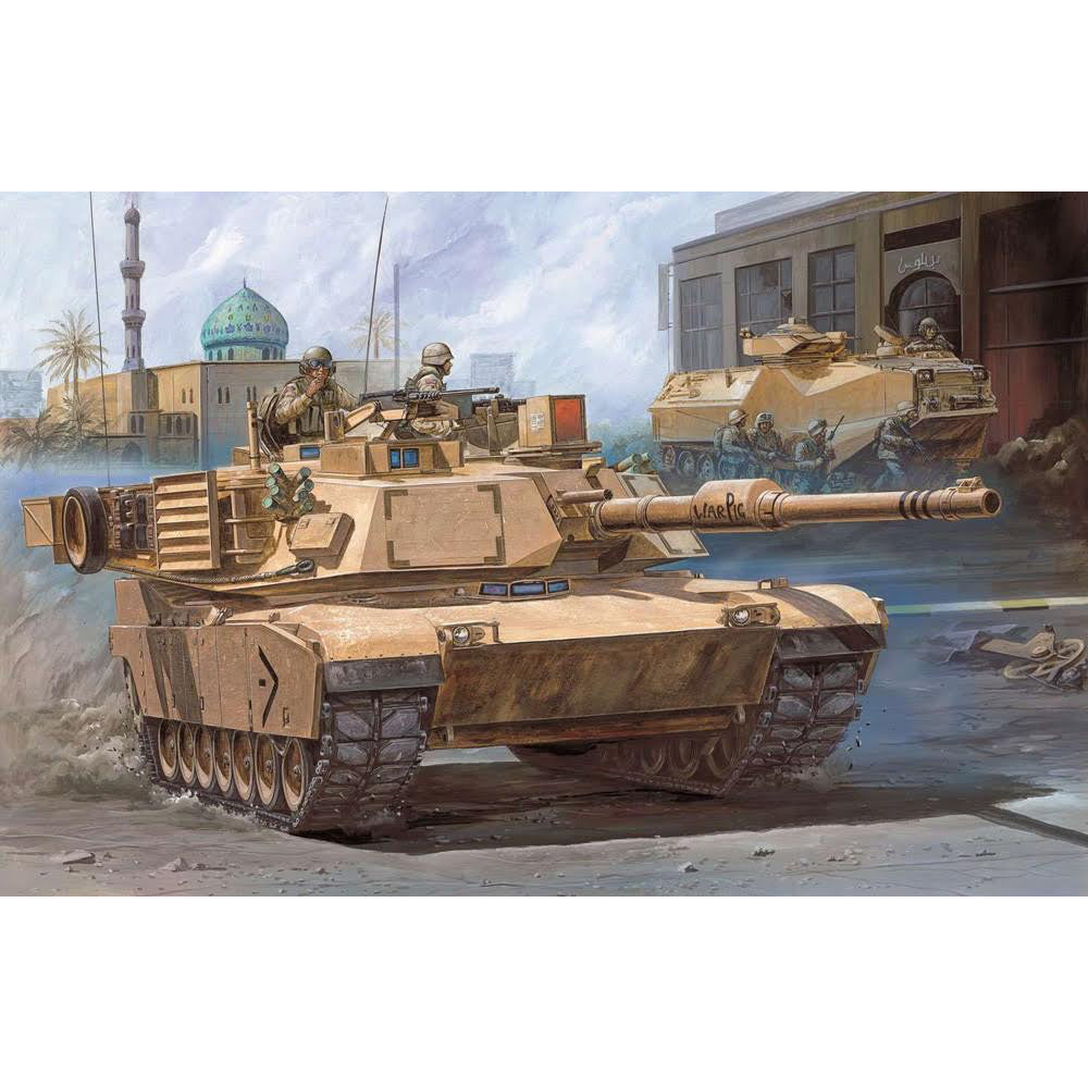 Academy 13430 USMC M1A1 Abrams, ca.2003-2023 1:72 Model Kit