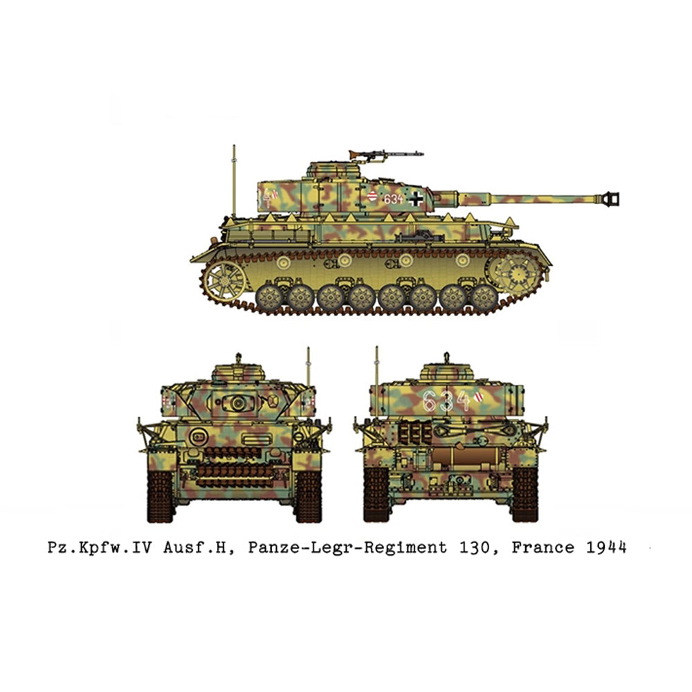 Academy 13432 German Army PzKpfw IV Ausf H Medium Tank 1:72 Model Kit