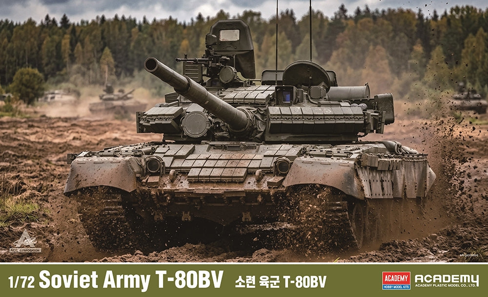 Academy 13434 Soviet Army T-80BV Main Battle Tank 1:72 Model Kit
