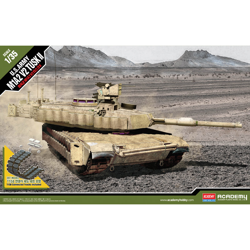 Academy 13504 US Army M1A2 Tank V2 TUSK II 1:35 Model Kit