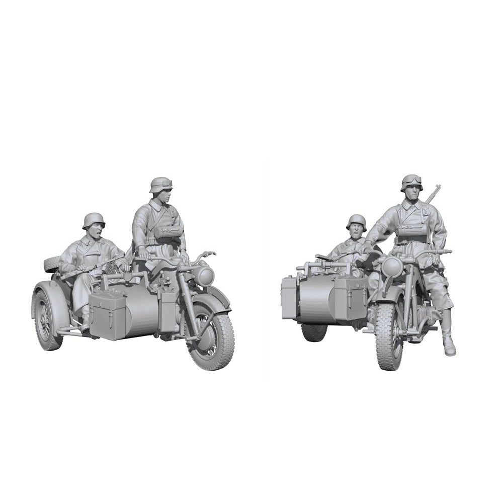 Academy 13556 WWII German Panzer I Ausf B & Motorcycle 1:35 Model Kit