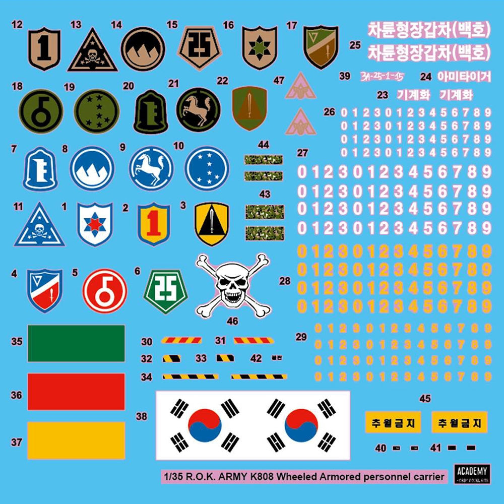 Academy 13569 Korean Army K808 Wheeled Armoured Vehicle 1:35 Model Kit