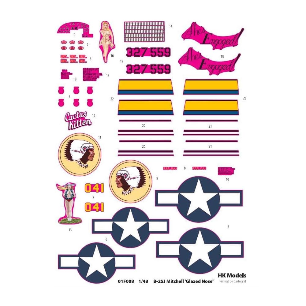 Hong Kong Models 01F008 B-25J Mitchell Glazed Nose 1:48 Plastic Model Kit