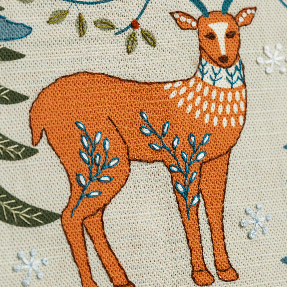 Corinne Lapierre Printed Linen Embroidery Kit King of the Woods