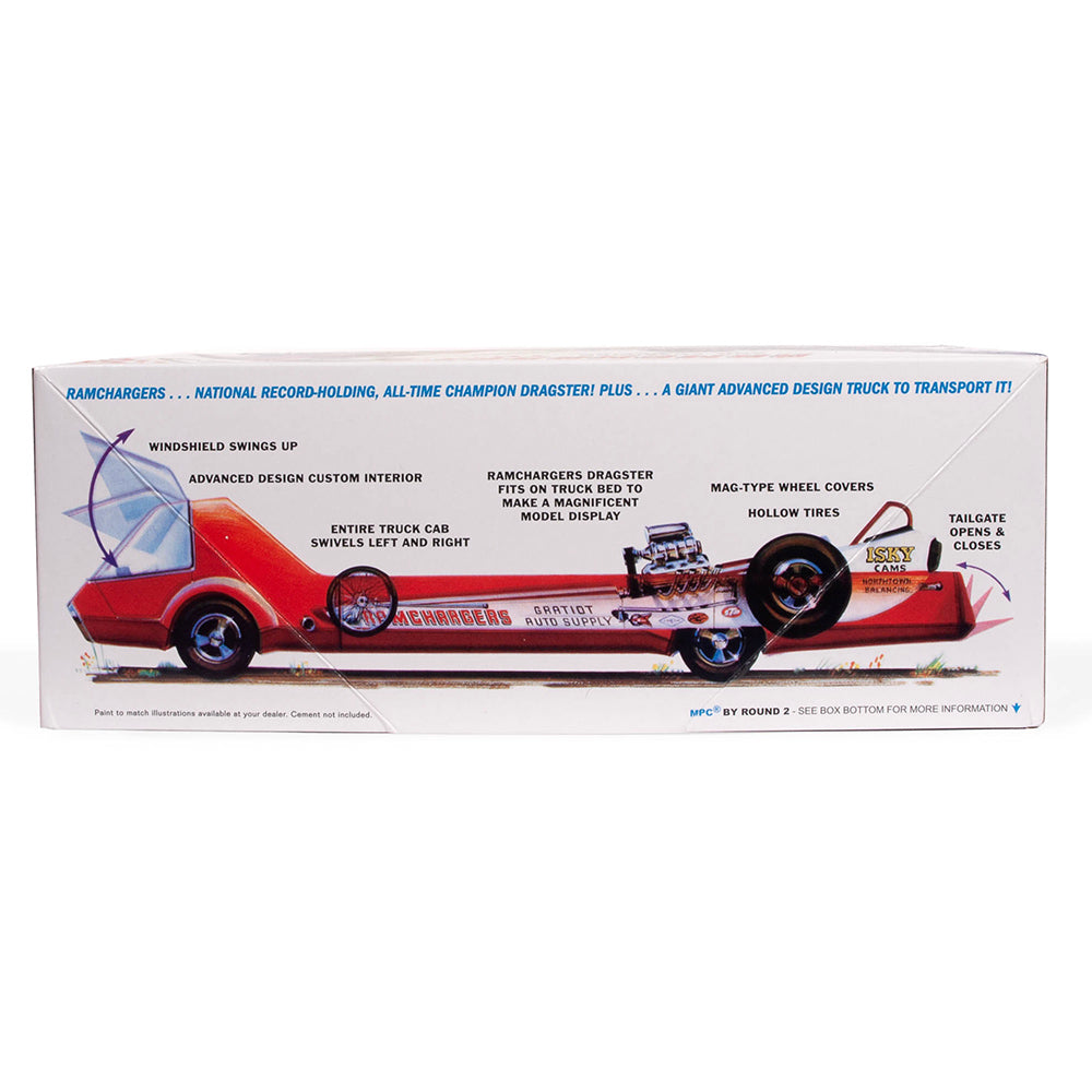 MPC 970 Ramchargers Dragster & Transporter Truck 1:25 Model Kit