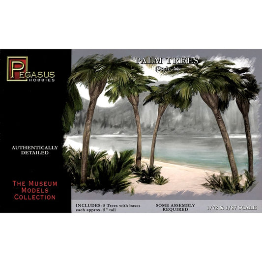 Pegasus 6503 Small Palm Trees Style A (12cm/4½”) (Qty 5) 28mm Model Kit