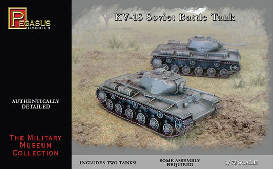 Pegasus 7667 Soviet Army KV-1S Battle Tanks (Qty 2) 1:72 Model Kit