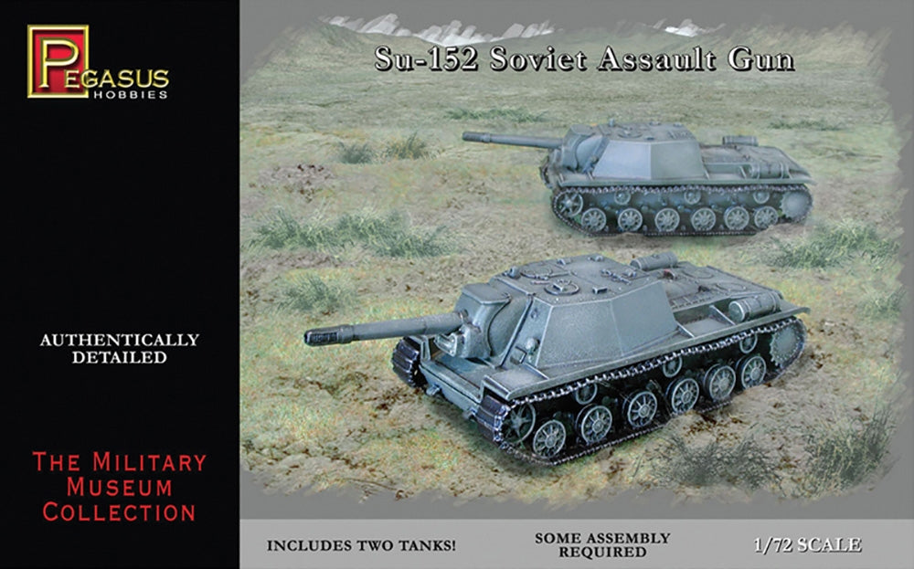 Pegasus 7668 Soviet Army Su-152 Assault Guns (Qty 2) 1:72 Model Kit