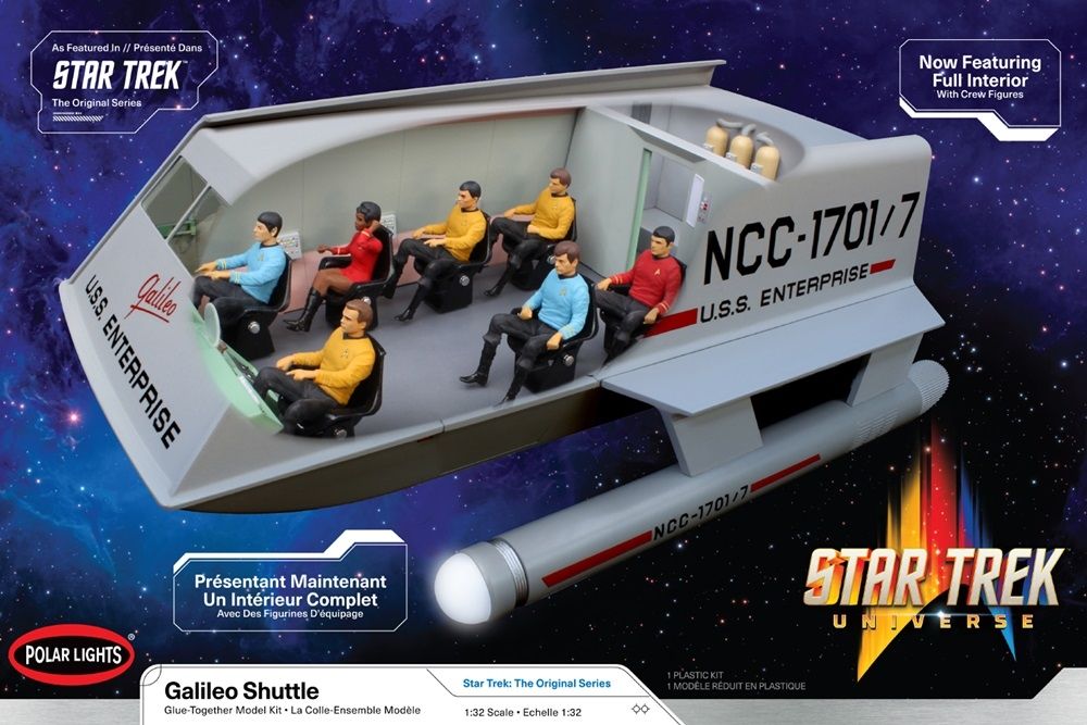 Polar Lights 995M Star Trek TOS Galileo Shuttle Full Interior Model Kit