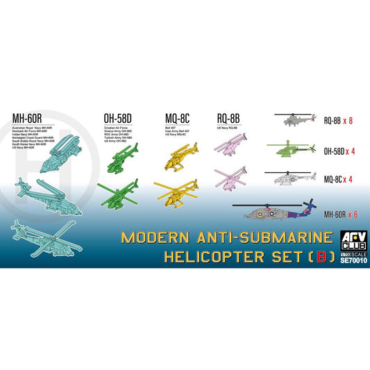 AFV Club 70010 Modern Anti-Submarine Helicopter Set B 1:700 Model Kit