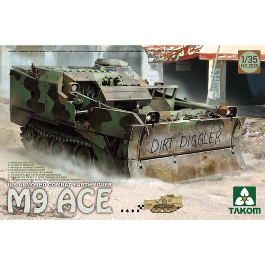 Takom 2020 M9 ACE U.S. Armoured Combat Earthmover 1:35 Model Kit