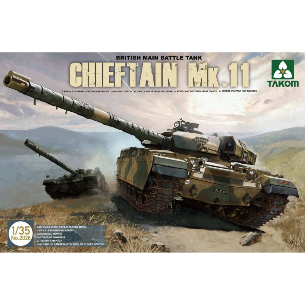 Takom 2026 Chieftain Mk.11 British Main Battle Tank 1:35 Model Kit