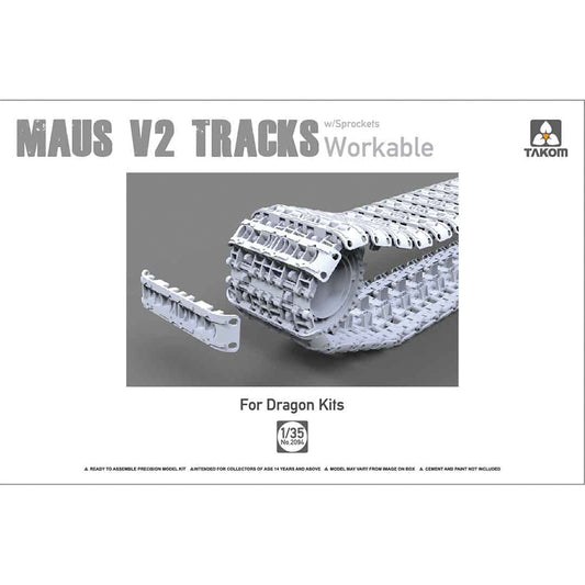 Takom 2094 Maus V2 Workable Tracks w/ sprockets 1:35 Model Kit