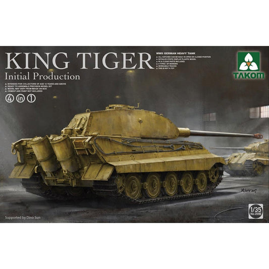 Takom 2096 German King Tiger Initial Prod. Heavy Tank 4-in-1 1:35 Model Kit