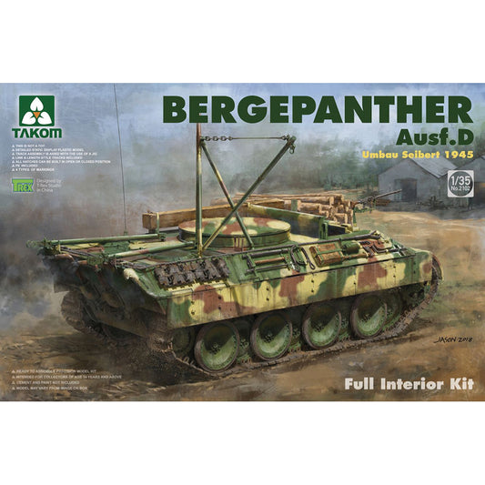 Takom 2102 Bergepanther Ausf D Umbau Seibert 1945 w/interior 1:35 Model Kit