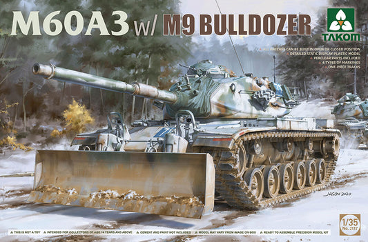 Takom 2137 M60A3 w/ M9 Bulldozer attachment 1:35 Model Kit
