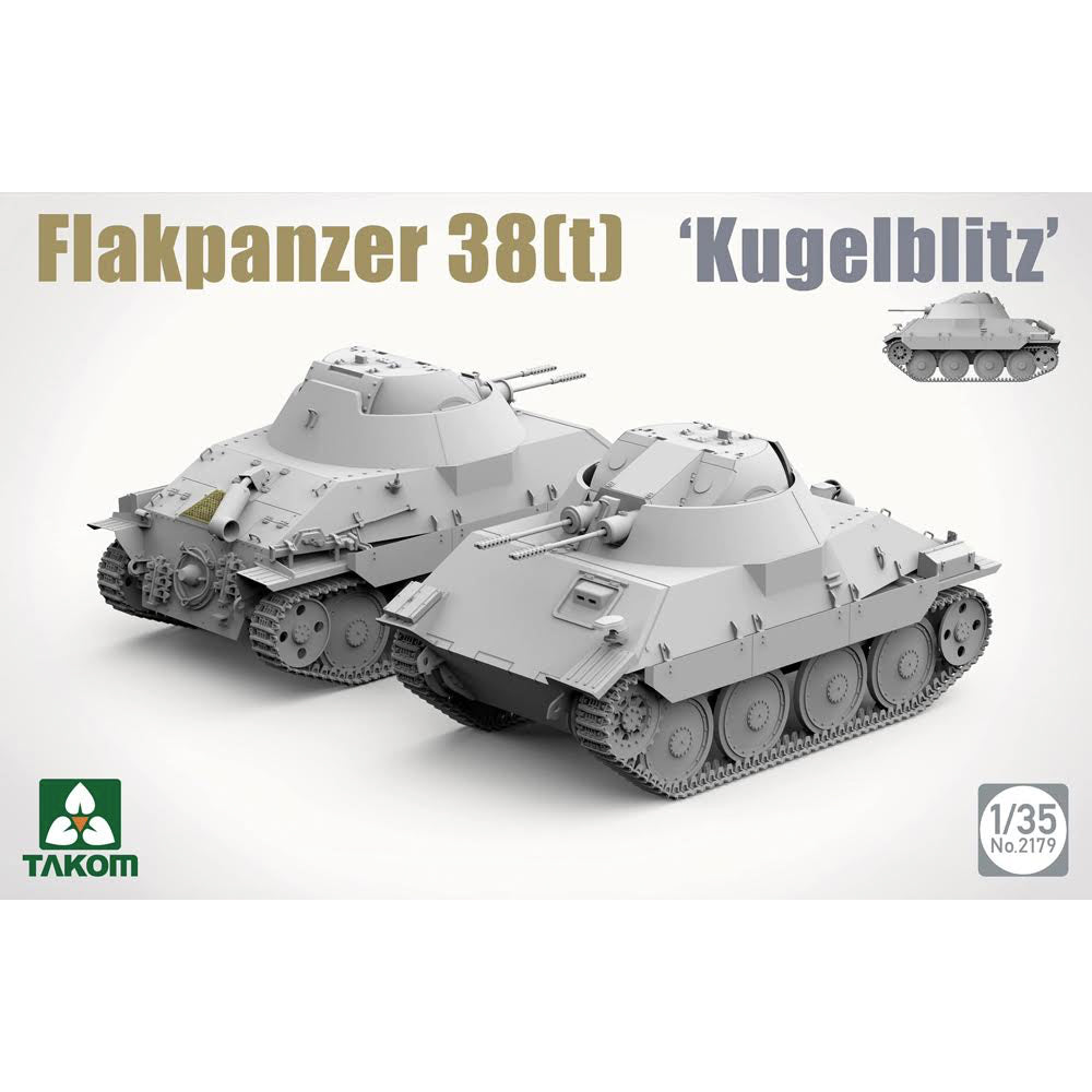 Takom 2179 German WWII Flakpanzer 38(t) 'Kugelblitz' 1:35 Model Kit