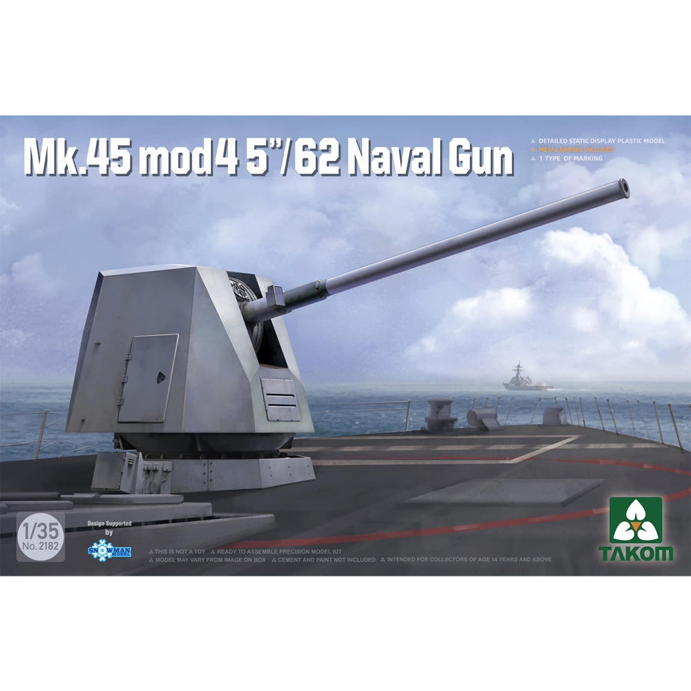 Takom 2182 US Navy Mk 45 Mod 4 5"/62 Naval Gun 1:35 Model Kit