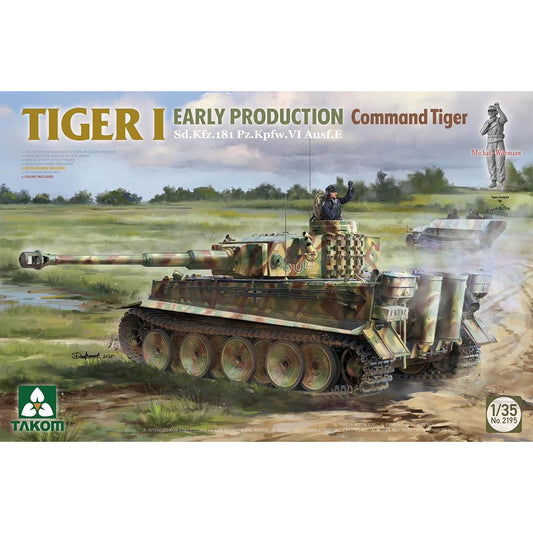 Takom 2195 Tiger I Early Prod. Command Tiger w/Wittman Figure 1:35 Model Kit
