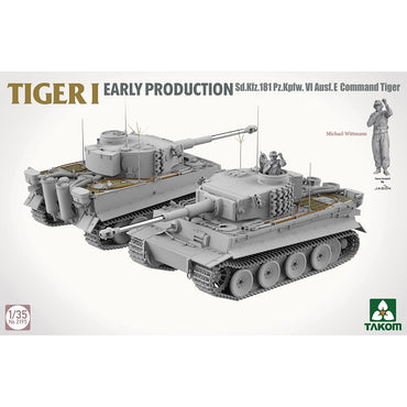 Takom 2195 Tiger I Early Prod. Command Tiger w/Wittman Figure 1:35 Model Kit