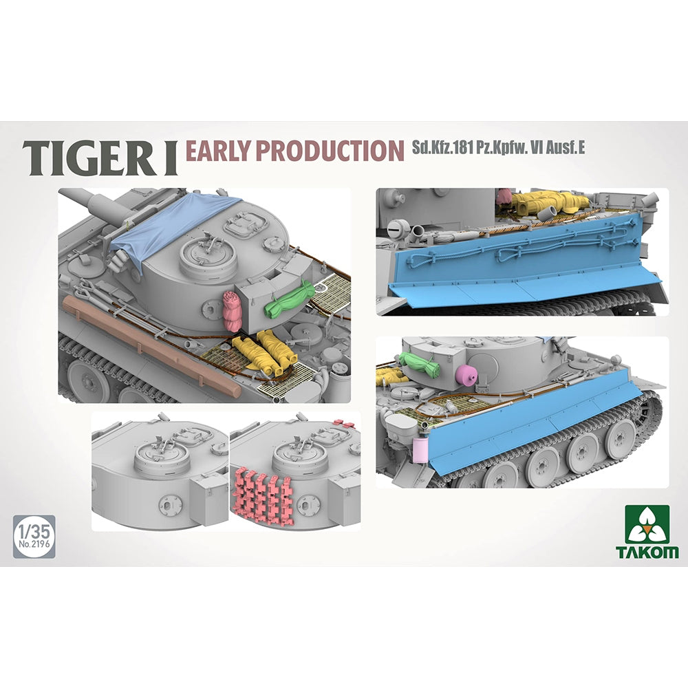 Takom 2196 Tiger I Early Prod. Tank 1:35 Model Kit