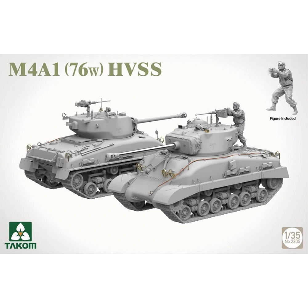 Takom Sherman Big Box M4A1 (76w) HVSS & M1 Super 1:35 Model Kit 2205W