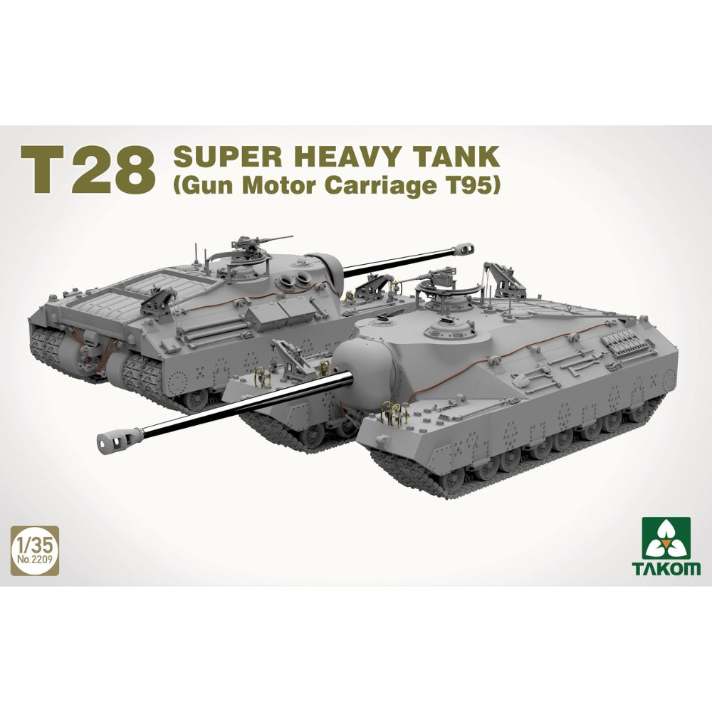 Takom 2209 T29 Super Heavy Tank Gun Motor Carriage T95 1:35 Model Kit