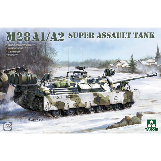 Takom 2210 US M28A1/A2 Super Assault Tank 1:35 Model Kit
