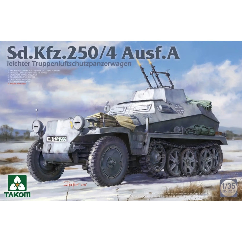 Takom 02211 Sd.Kfz.250/4 Ausf.A
leichter Truppenluftschutzpanzerwagen 1:35 Model Kit
