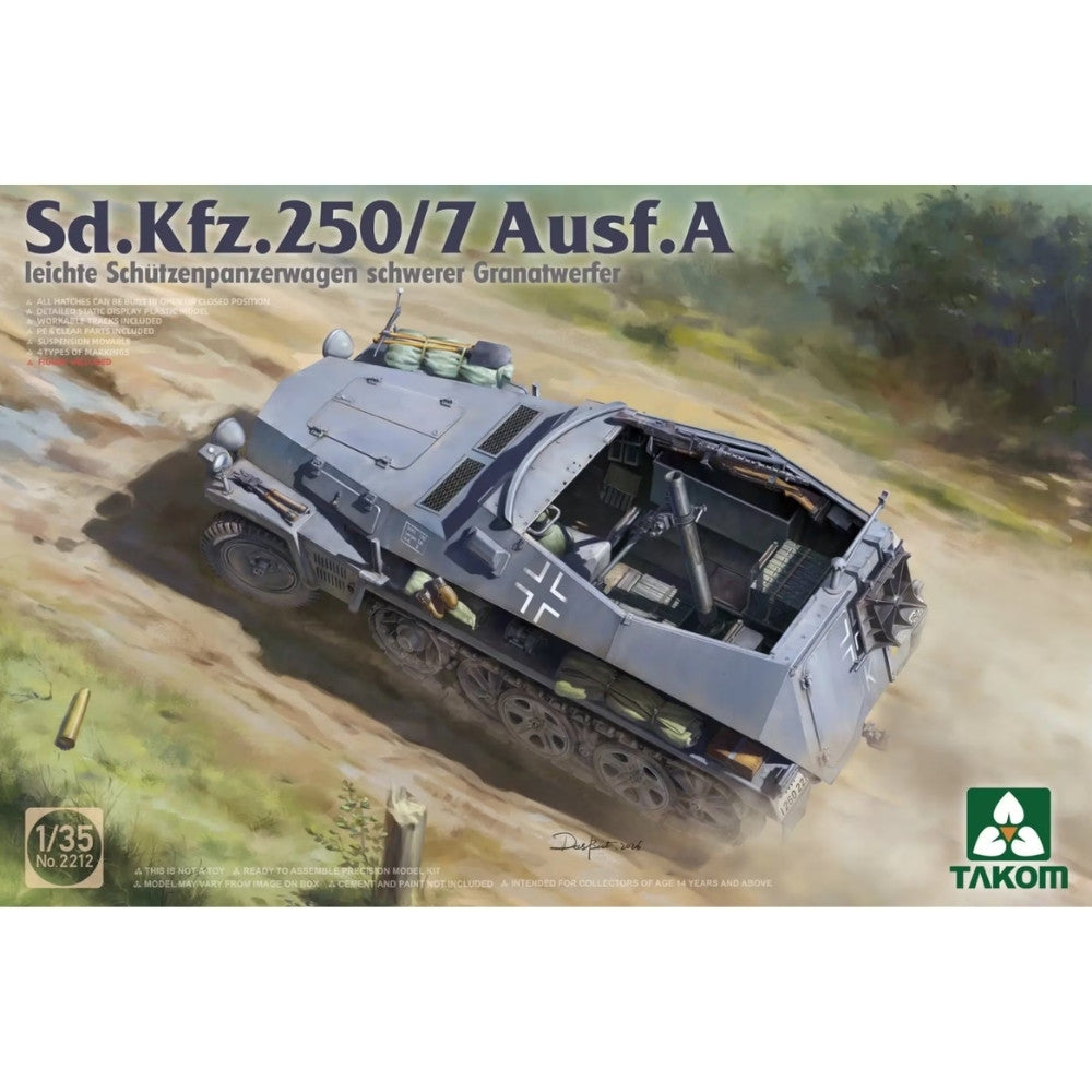 Takom 02212 Sd.Kfz.250/7 Ausf.A Ie.Schützenpanzerwagen Granatw 1:35 Model Kit