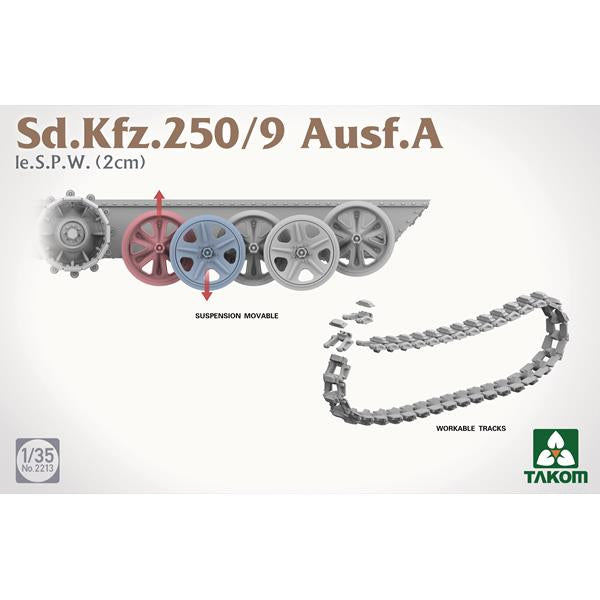 Takom 2213 Sd.Kfz. 250/9 Ausf. A Ie. S.P.W (2cm) 1:35 Model Kit