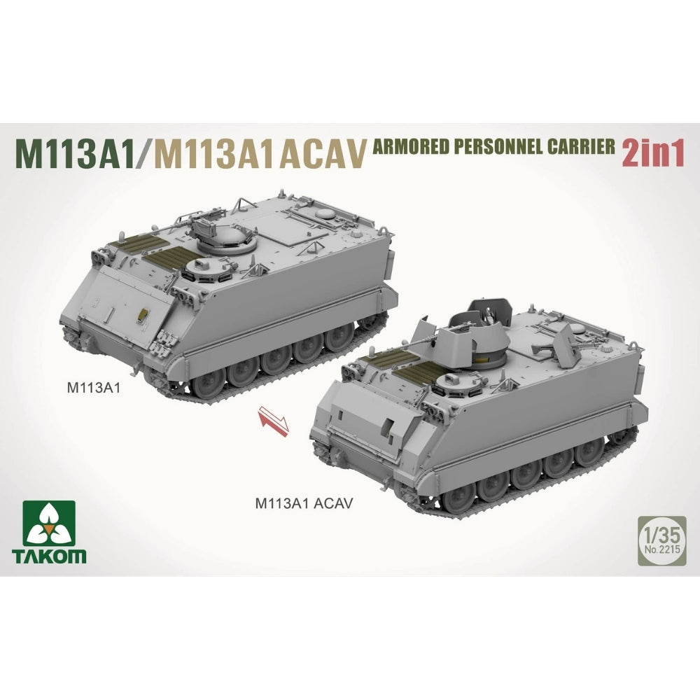 Takom 02215 M113A1/M113A1 ACAV APC 2in1 1:35 Model Kit