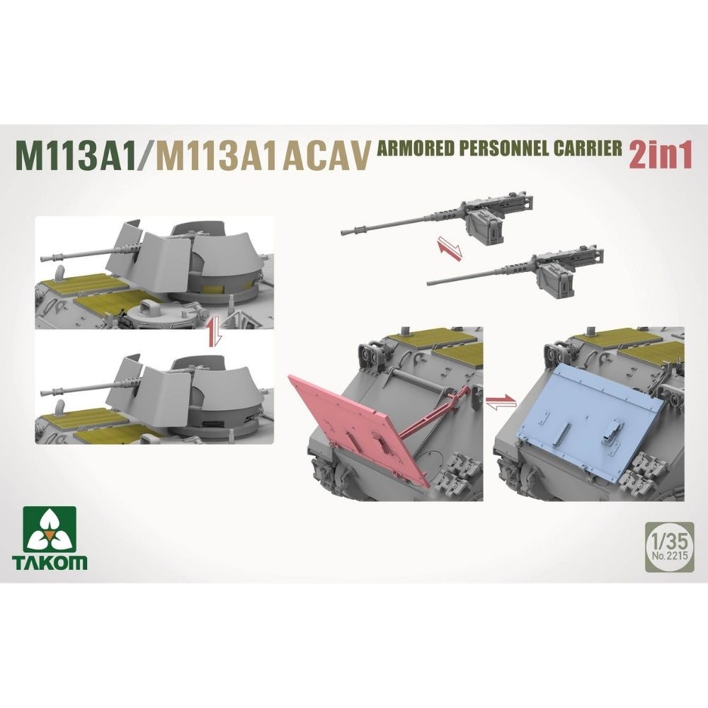Takom 02215 M113A1/M113A1 ACAV APC 2in1 1:35 Model Kit