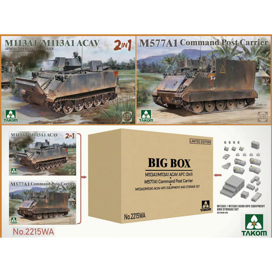 Takom 2215WA M113A1 2-in-1 + M577A1 + Equipment/Storage 1:35 Model Kits