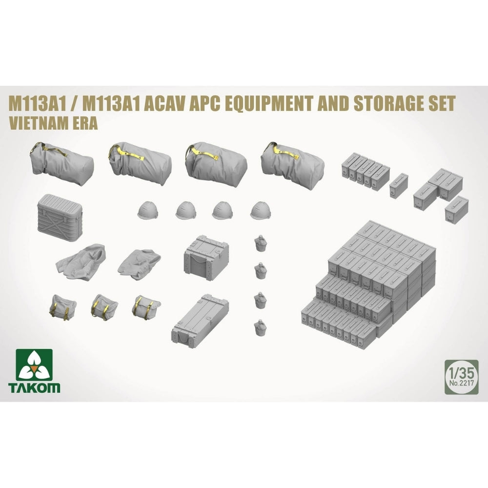 Takom 02217 M113A1 ACAV APC Equipment & Storage Set Vietnam Era 1:35 Model Kit
