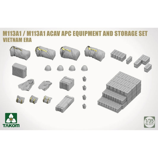 Takom 02217 M113A1 ACAV APC Equipment & Storage Set Vietnam Era 1:35 Model Kit