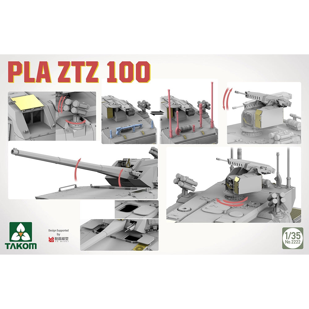 Takom 2222 PLA ZTZ 100 MBT 1:35 Model Kit