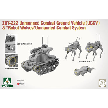 Takom 2223 ZRY-222 UCGV & Robot Wolves Unmanned Combat System 1:35 Model Kit