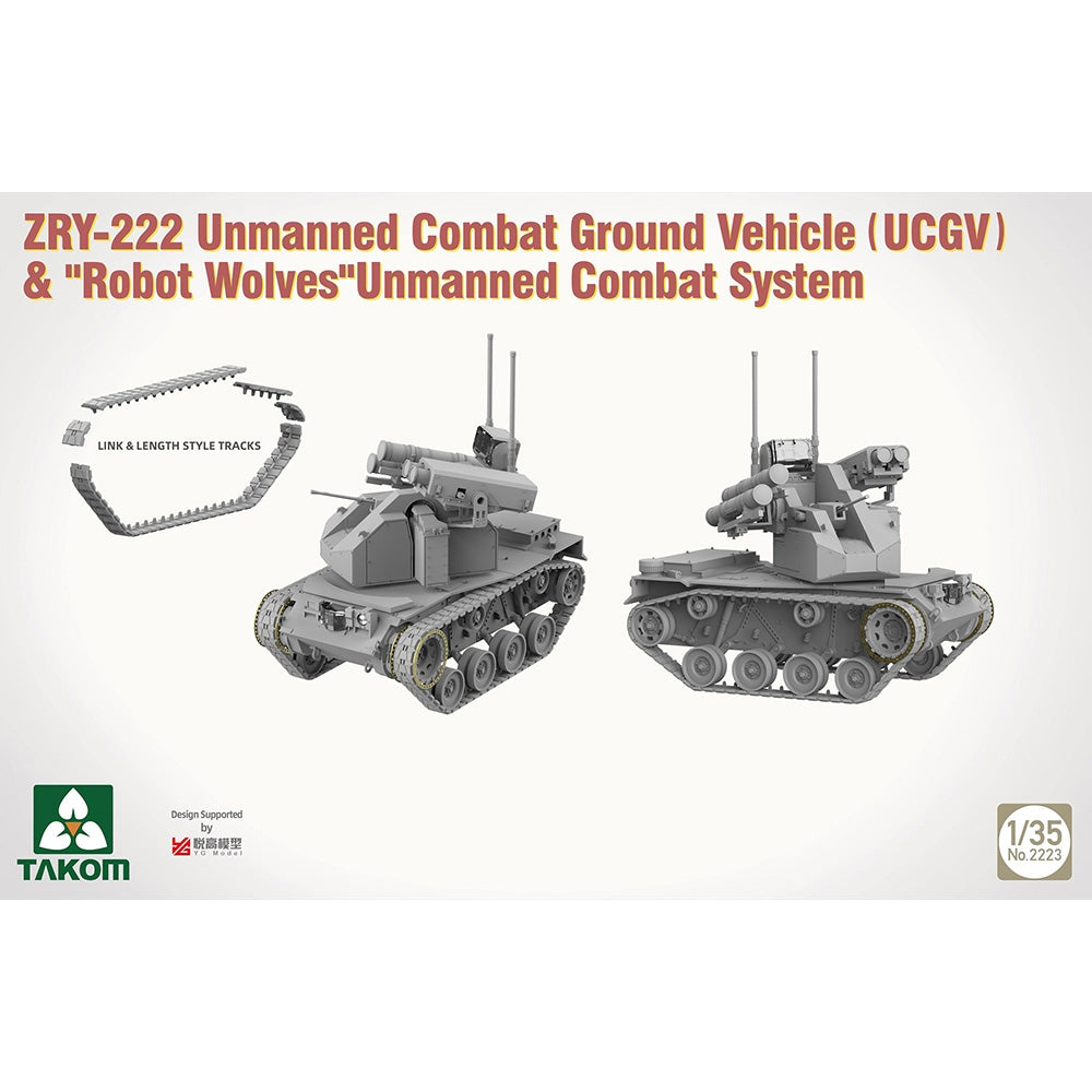 Takom 2223 ZRY-222 UCGV & Robot Wolves Unmanned Combat System 1:35 Model Kit