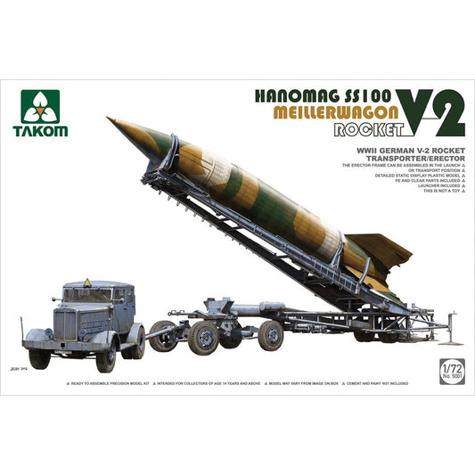 Takom 5001 V-2 Meillerwagen + Hanomag SS100 1:72 Model Kit