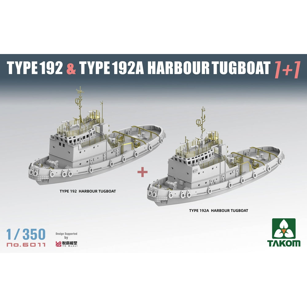 Takom 6011 Russian Type 192 & 192A Harbour Tugboat 1+1 1:350 Model Kit