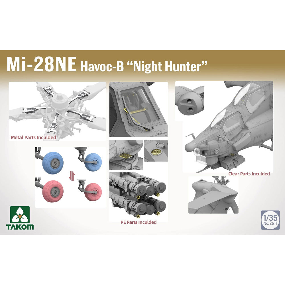Takom 2611 Mi-28NE Havoc-B Night Hunter 1:35 Model Kit - image 3