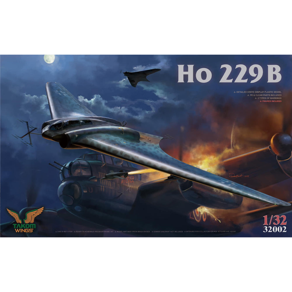 Takom Wings 32001W Horten Ho 229 Big Box 1:32 Model Kits w/1:16 Figure