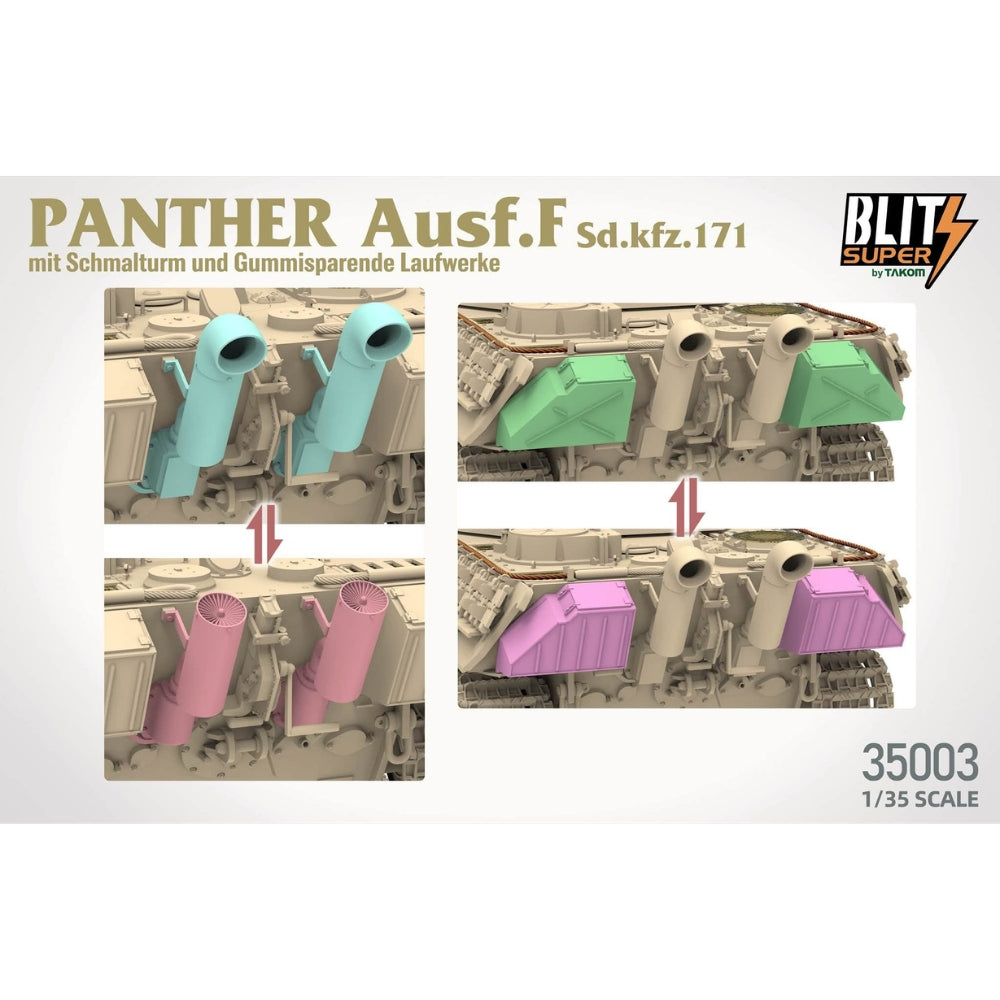 Takom 35003 Panther Ausf. F Sd.kfz.171 Tank 1:35 Model  Kit