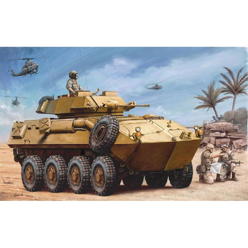Trumpeter 349 LAV-25 Piranha APC USMC w/ 4 Figures 1:35 Model Kit