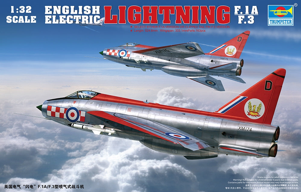 Trumpeter 2280 British RAF BAC Lightning F.1A/F.3 Fighter 1:32 Model Kit