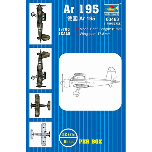 Trumpeter 3463 Ar 195 (qty 12) 1:700 Model Kit