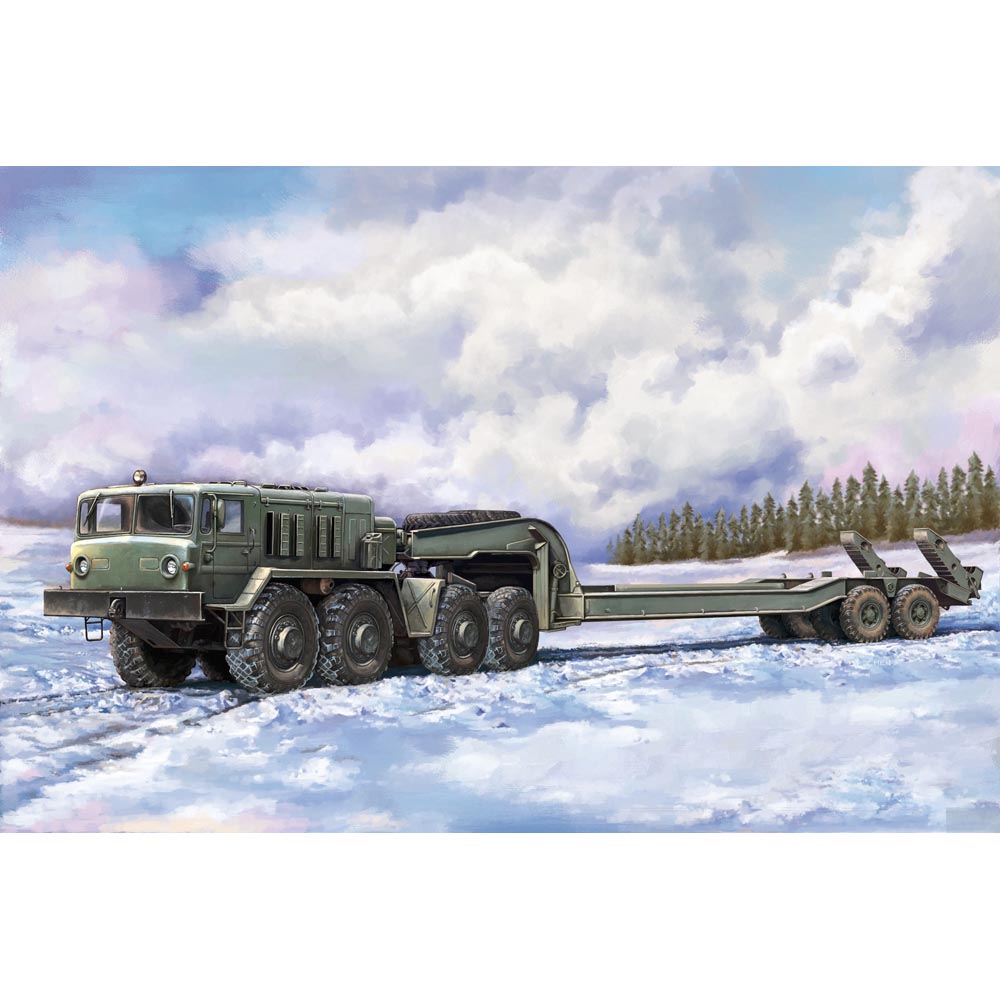 Trumpeter 7194 Soviet Tank Transporter MAZ-537G (Interm.) & ChMZAP-5247G, mid '60s 1:72 Model Kit