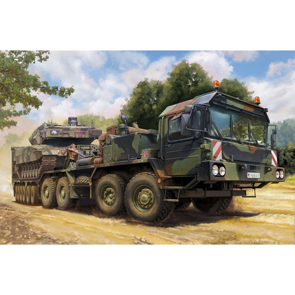 Trumpeter 7196 German Faun SLT-56 Tank Transporter, 1990s-present 1:72 Model Kit