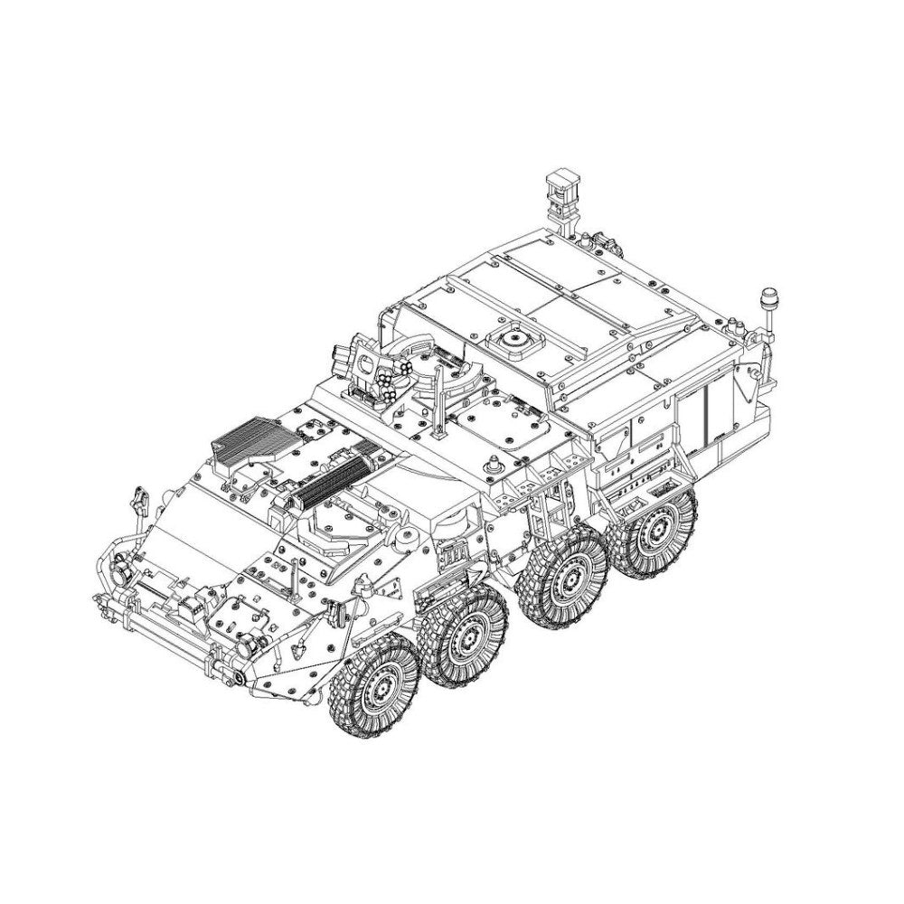 Trumpeter 07428 M1133 Stryker MEW 1:72 Model Kit